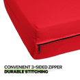 thumbnail image 2 of Full Size 54"x75"Solid Futon Cover Mattresses Slipcover Fit 6"- 8", Red, 2 of 9