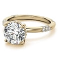thumbnail image 4 of Auory Solitaire Engagement Ring, Certified 3Carat Round Cut Lab Created Moissanite in 18K Yellow Gold Plating for Women, 4 of 10