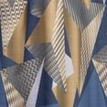 thumbnail image 4 of DESIGN ART Designart 'Gold And Blue Cubes' Mid-CenturyCurtain Single Panel 52 in. wide x 90 in. high - 1 Panel 90 Inches, 4 of 5