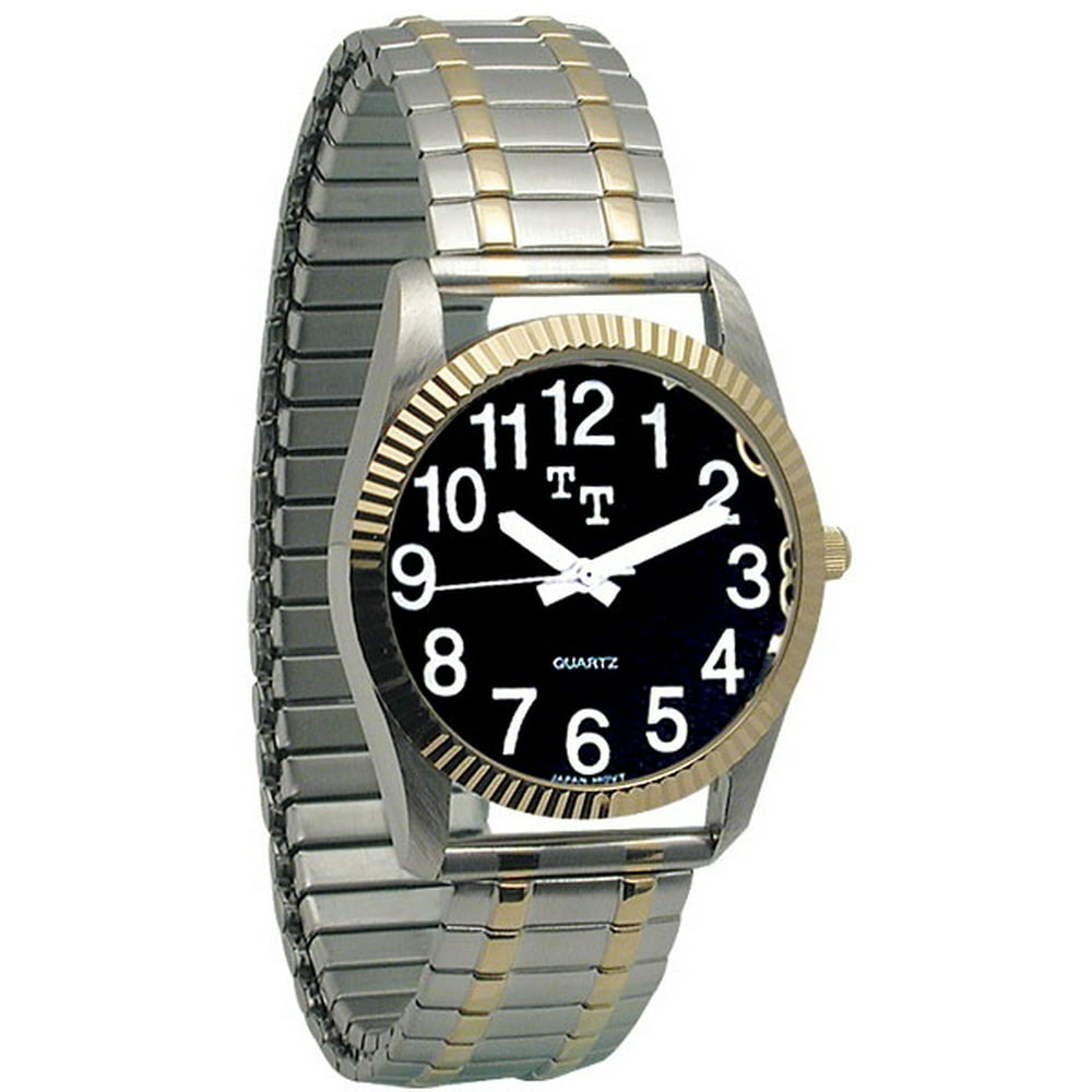 MaxiAids Low Vision Watch Mens with Expansion Band