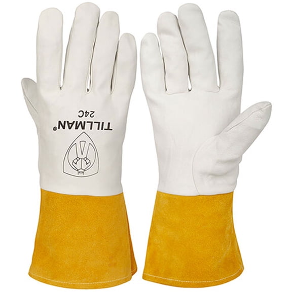 Tillman 24C Top Grain Kidskin 4" Cuff TIG Welding Gloves, X-Small