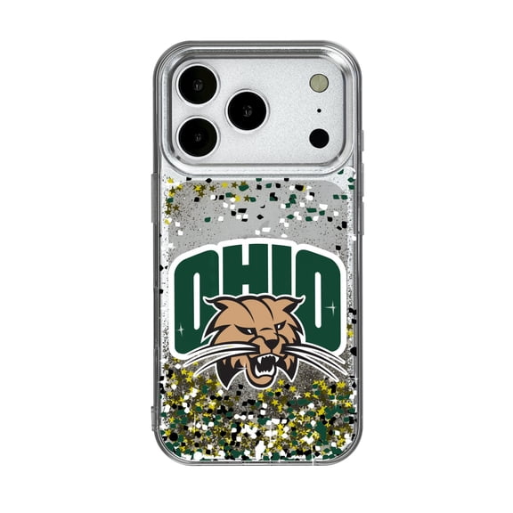 Ohio Bobcats iPhone Glitter Confetti Design Case