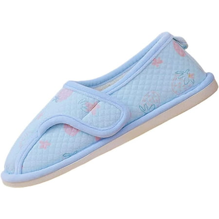 

PIKADINGNIS Women Cute Slippers Cootton Adjustable Closure Breathable Memory Foam House Slides Anti-Slip Indoor Outdoor Shoes