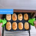 thumbnail image 3 of Diy Hamburguesa De Silicona Buena Flexibilidad Práctico Molde De Pan Francés Resistente Al Calor Herramienta De Cocina Para Hornear Pasteles 8 Rejillas Yuarrent HA015173-00, 3 of 6