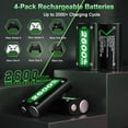 thumbnail image 2 of Baterías Recargables 4x2600mAh para Xbox Series X/S y One S/X con Estación de Carga Rápida - Paquete de Batería para Control Xbox, 2 of 5