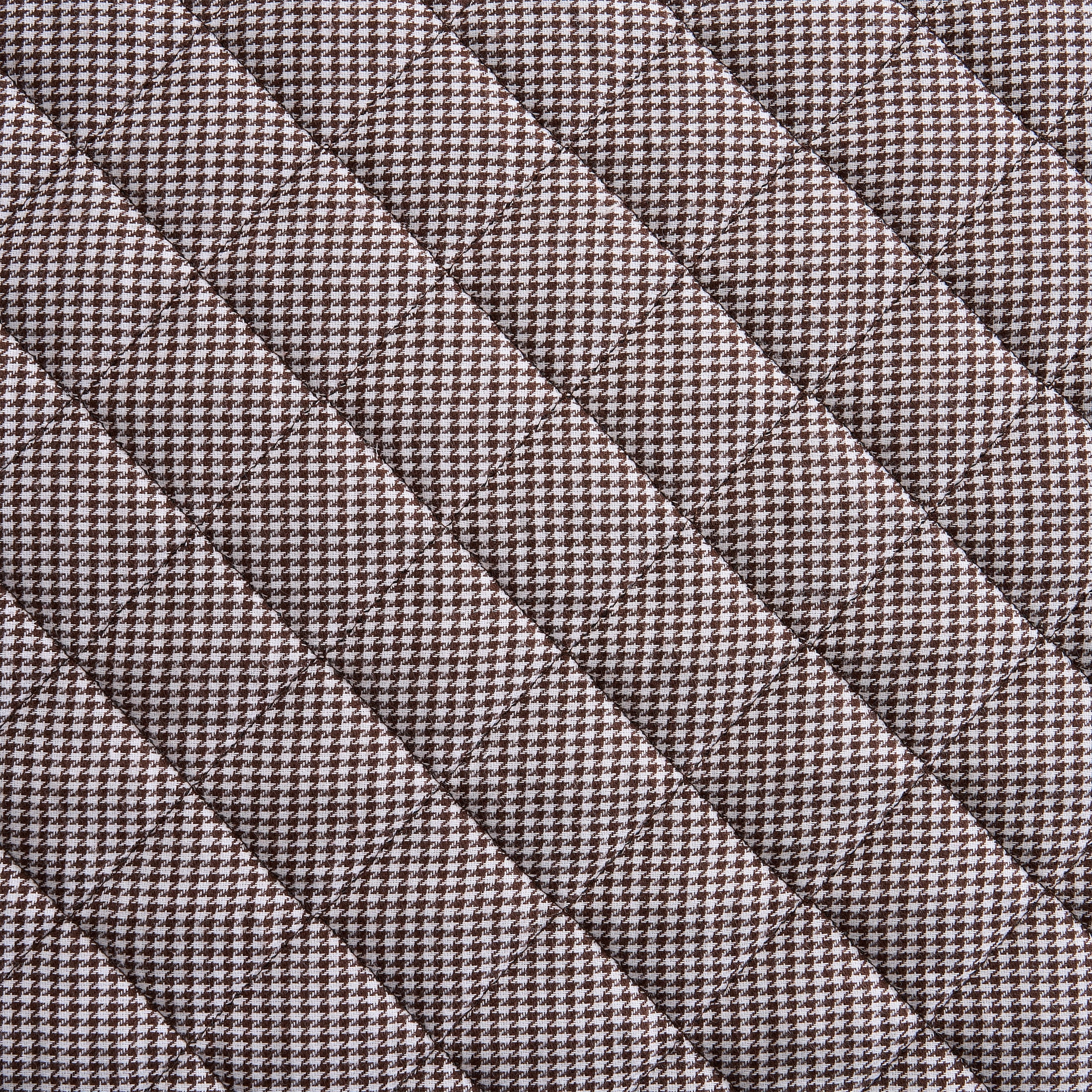 My Texas House Brown Houndstooth Cotton 2-Piece Quilt Set, Twin/Twin XL