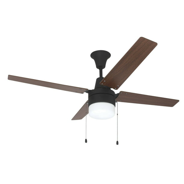 Litex Industries Wakefield 48 Hangdown Ceiling Fan Brushed Chrome Finish Single Light Kit With 4 Blades Com - Litex Industries Ceiling Fan Light Kit
