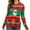 Red, variant on Hpapadks Women Sweaters Christmas Sweaters Contrast Snowman Deer Cartoon Jacquard Long Sleeve Round Neck Knitwear Halloween Sweater Red L