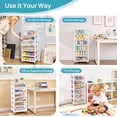 thumbnail image 7 of JFTER 6-Tier Rolling Cart with Deep Drawers, Clear Plastic Storage Organizer for Art & Craft Supplies, Toy, Office, Classroom, Bedroom, Bathroom, 7 of 7