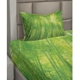 thumbnail image 2 of Ambesonne Green Fitted & Top Sheet Set with Sham, Exotic Wildlife Scenery Print, Green, 2 of 4