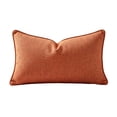thumbnail image 2 of Yardvibe Long Lumbar Throw Pillow, Soft Linen Decorative Pillow, Vintage Farmhouse Textured Accent Cushion for Sofa couch Bedroom living Room (Red), 2 of 6