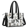 thumbnail image 2 of Teacher Tote Bag,Schnauzer Dogs Teacher Utility Tote Bag,Large Work Tote Bags for Women with Multiple Pockets,Top Zipper Closure,13.8x10.6x6.7 Inch, 2 of 5