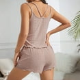 thumbnail image 3 of Eyelet Pajamas Set for Women Sexy Cami Tops and Shorts Sleepwear Sets 2 Piece Fashion Crochet Hollow Out Outfit, 3 of 7