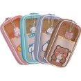 thumbnail image 3 of Large capacity pencil case, Cute girl pencil case Transparent Large pencil bag School supplies (Blue dog), 3 of 5