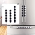 thumbnail image 1 of Men's Washable Refrigerator Door Handle Covers Two Pieces Installation Easy Disassembly Compatible With White Black Tartan Plaid Pattern, 1 of 3