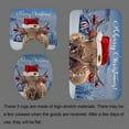 thumbnail image 4 of 4PCS/SET Highland Cow Shower Curtain set, Black and White Funny Farm Animal Vintage Lone Star Texas State Flag Western Country Farmhouse Bathroom Decor Non-slip Bath Rugs, Cattle with Bow Tie, 4 of 8