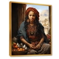 thumbnail image 2 of Designart "Berber Beauty African Woman Portrait" People Framed Wall Art - Global Red African Tribal Entryway Framed Wall Art, 2 of 6