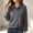 Dark Gray, variant on Fengqque Women’s Denim Collar Button Down Cardigan Sweaters Long Sleeve Cuffed Denim Trim Loose Fit Outerwear Tops Silver Free Size