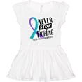 thumbnail image 3 of Inktastic Never Stop Fighting Suicide Prevention Awareness Ribbon Girls Toddler Dress, 3 of 5