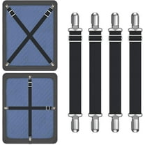 Adjustable Bed Sheet Straps Suspenders Elastic Sheet Fasteners Grippers Garters Clips for Flat & Fitted Sheet Corner Holder,Ironing Board Cover, Mattress,Cribs,Sofa Cushion& More(Type: short -8 pack)