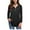 Carbon Black, variant on Women's Plus Size Tunic Tops Long Sleeve Henley T Shirt Floral Casual Swing Blouse