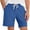 AB369 Blue, variant on Shorts For Men Solid Color Elastic Waist Straight Leg Shorty Breathable Casual Male Daily Athletic Sport Shorts Dark Green Size L