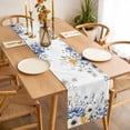 thumbnail image 3 of Flowers Eucalyptus Table Runner - 36 Inch Long, Kitchen Dining Table Runner Dresser Scarves, Watercolor Botanical Floral Leaves Farmhouse Decor for Coffee Tables Wedding Party Banquet, 3 of 8