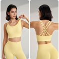 thumbnail image 6 of Women's Sports Bra Sports Fitness Bra Yoga Running Bra Dry Wicking Bra Bras for Women No Underwire Yellow M, 6 of 8