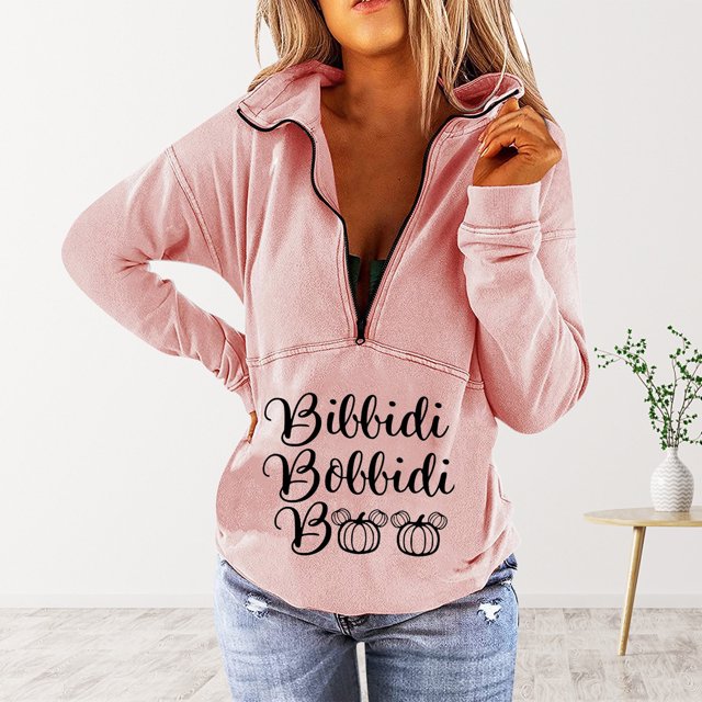 50% de Rabais Liquidation Sweat-Shirt Surdimensionné pour Femmes 2023 Mode et Confortable Décontracté Imprimé à Manches Longues Patchwork Pull Zippé
