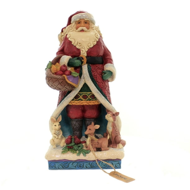 jim shore 4040900 woodland santa with animals