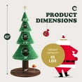 thumbnail image 7 of Amolife 63" Christmas Cat Tree and Tower Condo with Balls & Cat Teaser, Green, 7 of 7