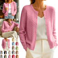 thumbnail image 2 of Gamivast Cable Knit Cardigan Sweaters for Women Button Down Long Sleeve Crewneck Casual Soft Fall Outerwear Classic Cozy Lightweight Knitwear for Everyday Office Wear, 2 of 2