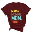 thumbnail image 4 of Herrnalise Mama Shirt for Women Mama Mommy Mom Bruh Mother's Day T Shirts Funny Short Sleeve Casual Tops Tees Blue, 4 of 7