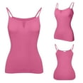 thumbnail image 6 of VV AVEORS Built In Bra Tank Tops For Women Plus Size Casual Sleeveless Hollow Out Workout Tops Yoga Gym Athletic Basic Summer Cami Shirts Hot Pink 6XL, 6 of 7