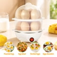 thumbnail image 3 of cisilov Electric Egg Cooker for Hard Boiled Eggs, Poacher Eggs, Omelet Maker & Vegetable Steamer, 14 Egg Double-Tier, Auto Shut Off Boiled Egg Maker, White, 3 of 7