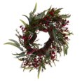 thumbnail image 2 of Vickerman 22" Green Artificial Plastic Leaf Wreath, 2 of 2