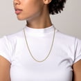 thumbnail image 4 of 14K Solid Yellow Gold 3mm Round Cable Rolo Link Chain Belcher Necklace, 4 of 10