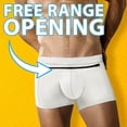 thumbnail image 3 of Men's Beach Swimsuit Back Pocket Men's Swim Shorts Season Men's Front Pocket Zipper Design Boxers Jean Shorts with Strings Clothes Men Casual Loose Swim Short Mens Shorts 40 Waist Elastic Short Wear, 3 of 5