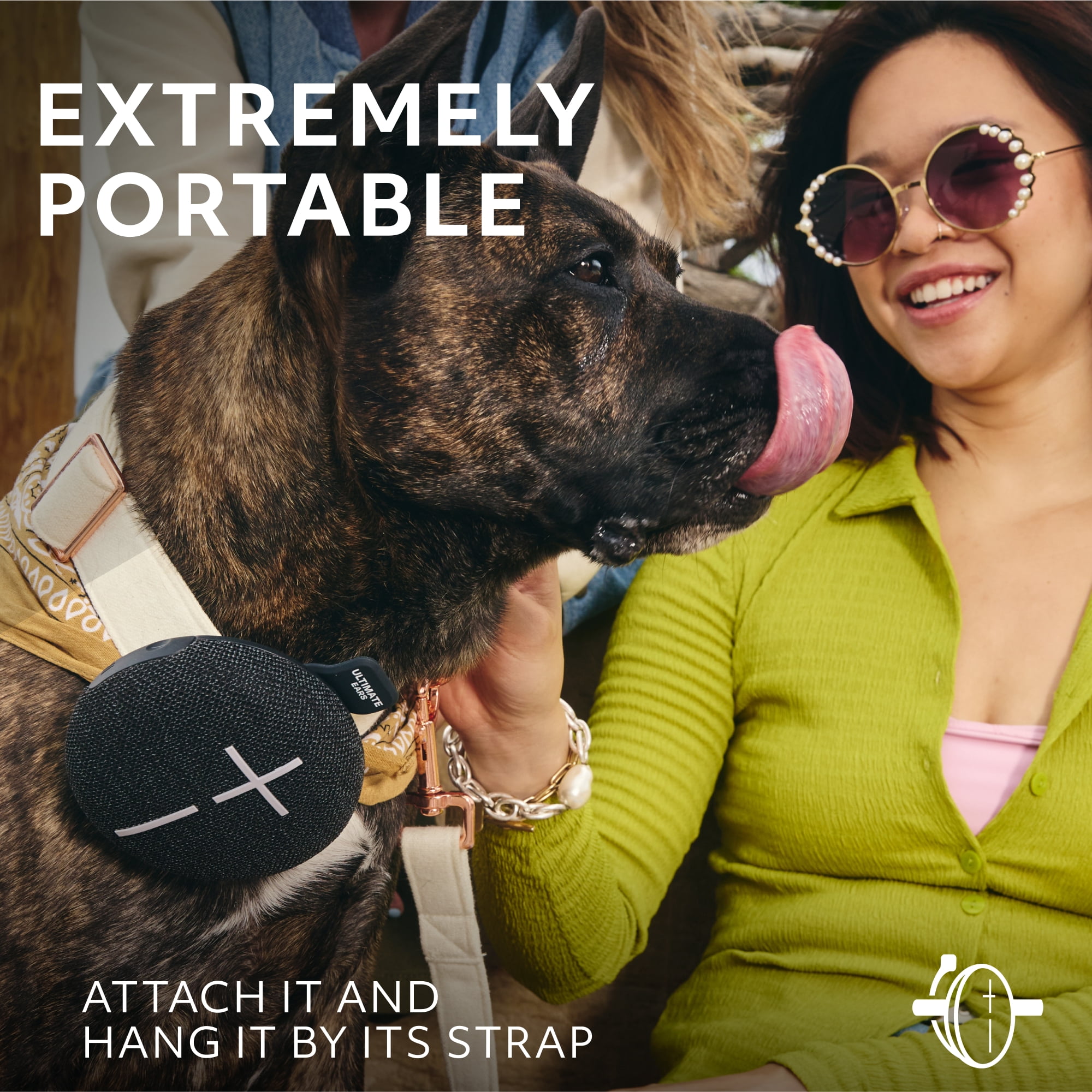ULTIMATE EARS MINIROLL Ultra-Portable Waterproof Bluetooth Speaker, Big Bass, IP67 Dustproof, 131 ft (40 m) Range - Gentle Black