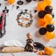thumbnail image 3 of Decoración de Halloween, corona de madera con forma de fantasma para puerta de entrada, letreros de pared, letrero de calabaza, murciélago, gato negro, feliz Halloween, letrero colgante para, 3 of 5