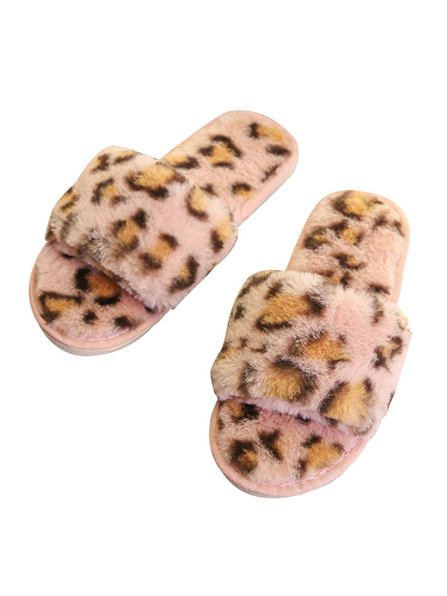 cheetah criss cross slippers