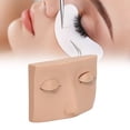 thumbnail image 1 of Lash Mannequin Head Practice with 3 Pairs of Silicone Eyelashes,  Makeup Training Head with Stable Base for Novice Eyelash Grafting, Reusable Makeup Training, 1 of 7