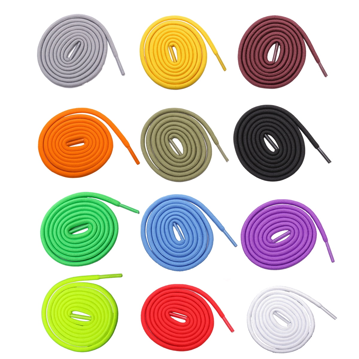 12 Pair of Replacement Shoelaces Round Shoe Laces Strings for Sports