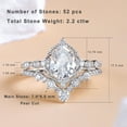 thumbnail image 4 of Newshe Jewellery Wedding Rings AAAAA Cz Women's Bridal Rings Sets 925 Sterling Silver Pear Shaped Engagement Ring Size 9, 4 of 8