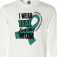 thumbnail image 4 of Inktastic I Wear Teal for My Mom Ovarian Cancer Awareness Long Sleeve T-Shirt, 4 of 5