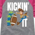 thumbnail image 3 of Toy Story - Kickin It - Toddler And Youth Girls Raglan Graphic T-Shirt, 3 of 5