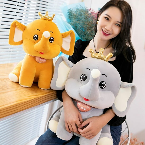 Almohada de elefante de peluche para ninos almohada Kawaii para dormir de 40 60cm lindo elefante regalo de cumpleanos Walmart en linea