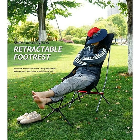 Portable Folding Retractable Footrest Leg Rest Camping Chair Kit for Folding Reclining Swing Chair Moon Chair Beach Chair