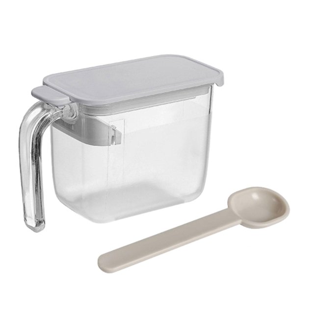 Contenedor de condimentos BLESIY transparente con cucharas para servir