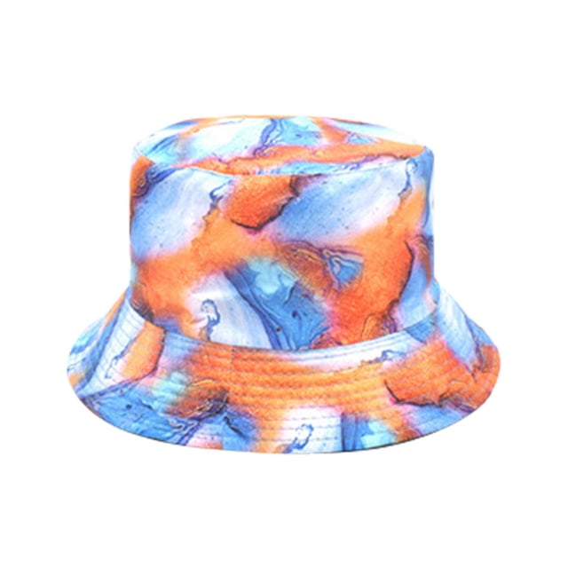 WEIYLL Chapeau de Soleil pour Femmes, Bord Rond, à Carreaux, Double Face, Bleu, Plage